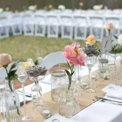 Chemin De Table En Vrai Toile De Jute X 5M