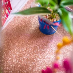 Chemin De Table Etincelant Paillettes Rose Gold