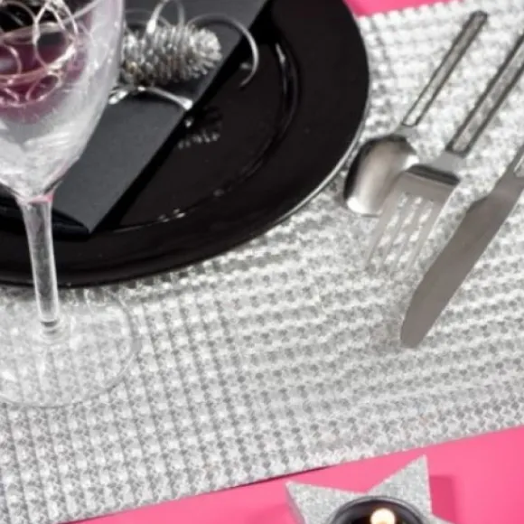 Chemin De Table Fantaisie Argent 30Cm X 5 M Tres