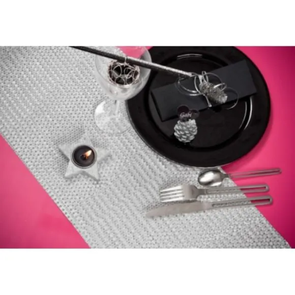 Chemin De Table Fantaisie Argent 30Cm X 5 M Tres