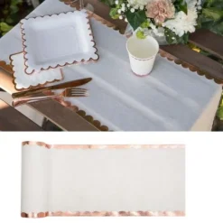 Chemin De Table Festonn Rose Gold