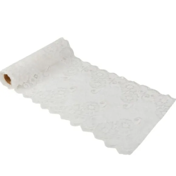 Chemin De Table Fleurie Dentelle Blanche