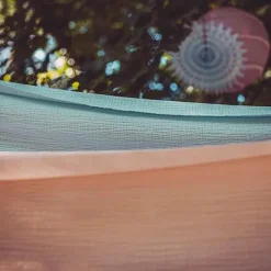 Chemin De Table Gaze De Coton Bleu Ciel