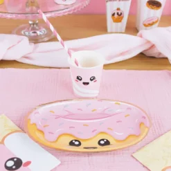 Chemin De Table Gaze De Coton Rose Pastel 300X30Cm