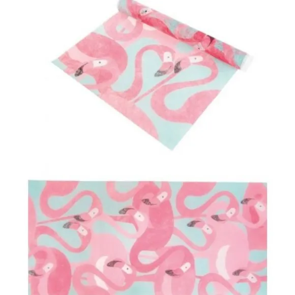 Chemin De Table Intisse Flamant Rose