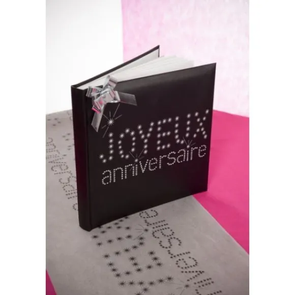 Chemin De Table Joyeux Anniversaire Blanc