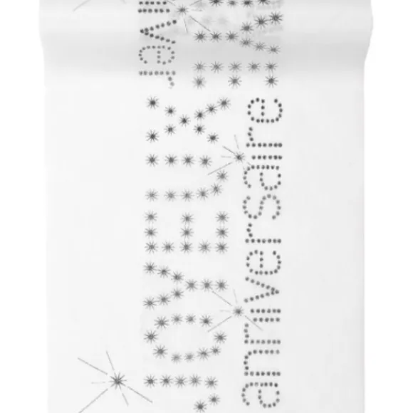 Chemin De Table Joyeux Anniversaire Blanc