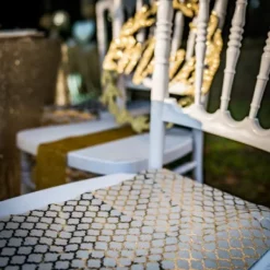 Chemin De Table Lin Floque Nid D'Abeille