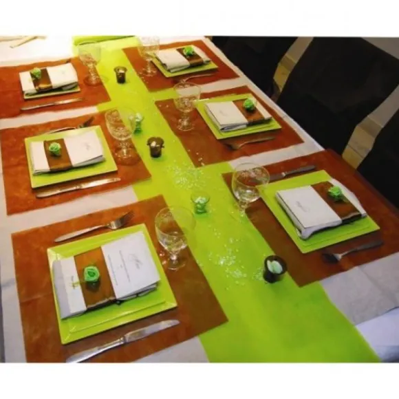 Chemin De Table Mariage Intisse Bleu Marine