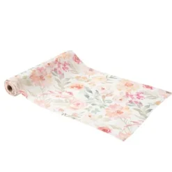 Chemin De Table Mousseline Blanc Et Pastel