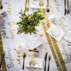 Chemin De Table Organza Bapt Me Paillettes Or