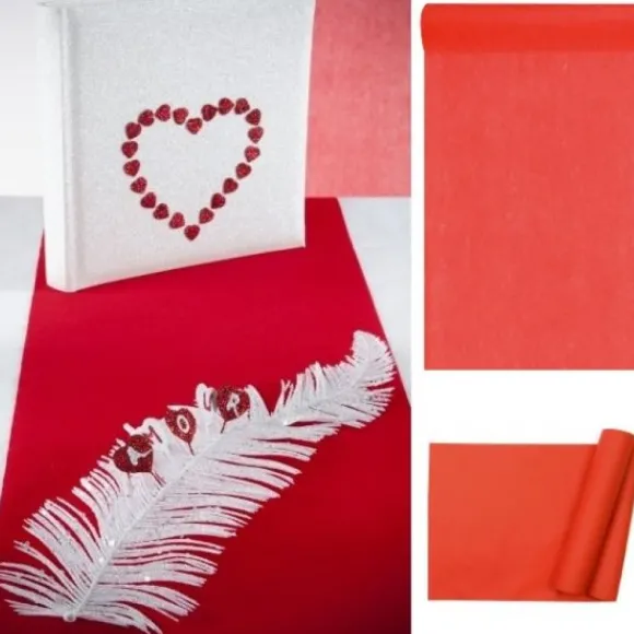 Chemin De Table Pas Cher Intiss Rouge 30Cm