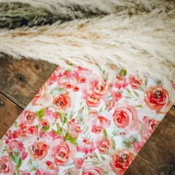 Chemin De Table Romantique Vintage Tissu Blanc