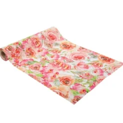 Chemin De Table Romantique Vintage Tissu Blanc