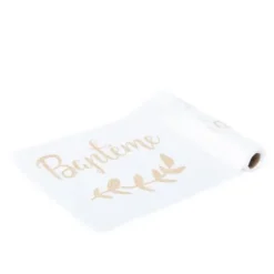 Chemin De Table Satin Bapt Me Paillettes