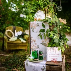 Chemin De Table Satin La Vie Est Belle Rose Gold