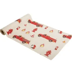 Chemin De Table Theme Pompier Suedine