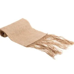 Chemin De Table Toile De Jute Et Franges