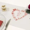 Chemin De Table Toile De Lin Ave Coeurs