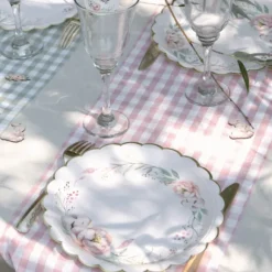 Chemin De Table Vichy Rose 26Cm X 3M