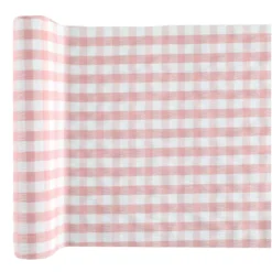 Chemin De Table Vichy Rose 26Cm X 3M