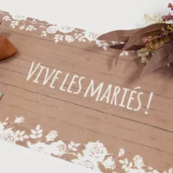 Chemin De Table Vive Les Mari S Bois De Rose