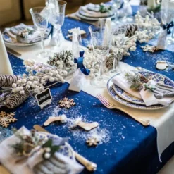 Chemin De Table Vrai Velours Blanc