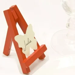 Chevalet En Bois 10Cm Rouge