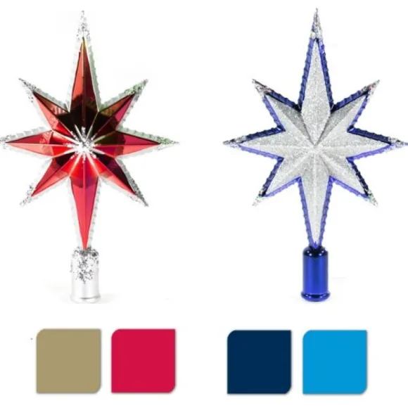 Cimier De Sapin De Noel Forme Etoile Irise