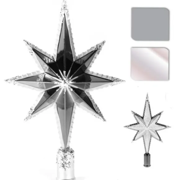 Cimier De Sapin Etoile Iris Blanc Argent