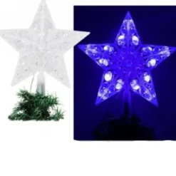 Cimier De Sapin Lumineux Toile Led 20 Led Bleues