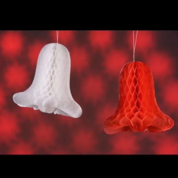 Cloche De Noel En Papier Assortie 22Cm