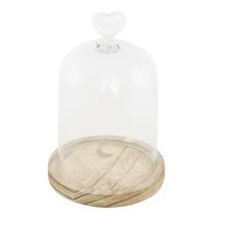 Cloche En Verre Mariage Avec Support Bois