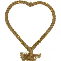 Coeur En Jute En Led A Suspendre