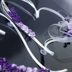 Coeur En Rotin Avec Fleur Parme Pour D Coration De Voiture De Mariage X 2 Pi Ces