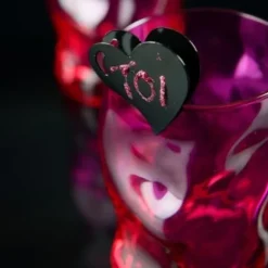 Coeur M Tal Sur Pince Noir X4