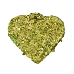 Coeur Paillet Vert Anis X 12 Pi Ces