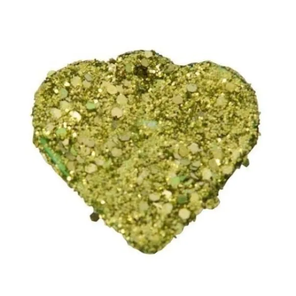 Coeur Paillet Vert Anis X 12 Pi Ces