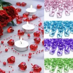 Coeur Strass Pour Déco De Table X 30 Pi Ces