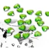 Coeur Strass Vert Anis X 50 Pi Ces