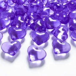 Coeur Strass Violet X 30 Pi Ces