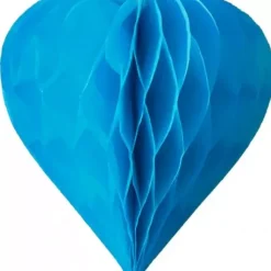 Coeur Suspendre En Papier 30Cm Turquoise