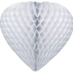 Coeur Suspendre En Papier 30Cm Blanc