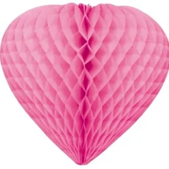 Coeur Suspendre En Papier 30Cm Fuchsia