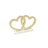 Coeurs Enlac S En Bois Or Sur Socle