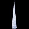 Cone Lumineux Acrylique 120Cm 80 Led Blanc Froid
