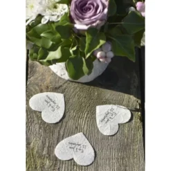 Confettis Coeur Dentelle Blanc X 12 Pi Ces