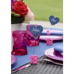 Confettis Coeur Jean Bleu Marine X 12 Pi Ces