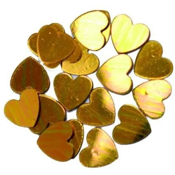Confettis De Table Forme Coeur Or