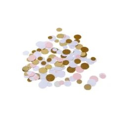 Confettis De Table Girly Rose Et Blanc